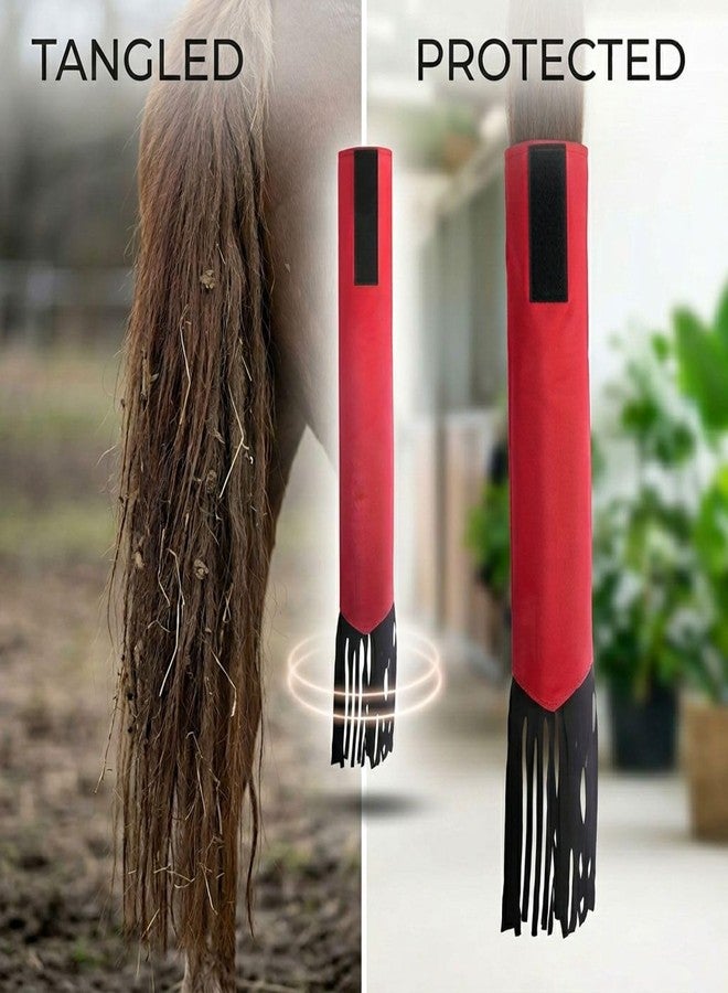 DORMIYA 3 Pack Horse Tail Bag, Lightweight Breathable Non-Woven Fabric Protection, 22.0 in Total Length, 5.5 in Fringe, 3.1 in Width, with Touch Fastener Closure for Riding, Training, and Grooming - Image 4