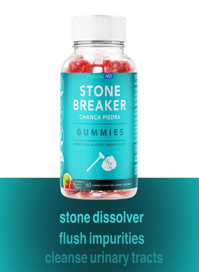 Holistic MD Stone Breaker Chanca Piedra 1,500mg Gummies Kidney Stones Cleanse Gallbladder Formula | Plus Cranberry Extract Might Help Urinary Tract Flush Impurities | Fast Absorption Sugar Free 60ct - Image 2