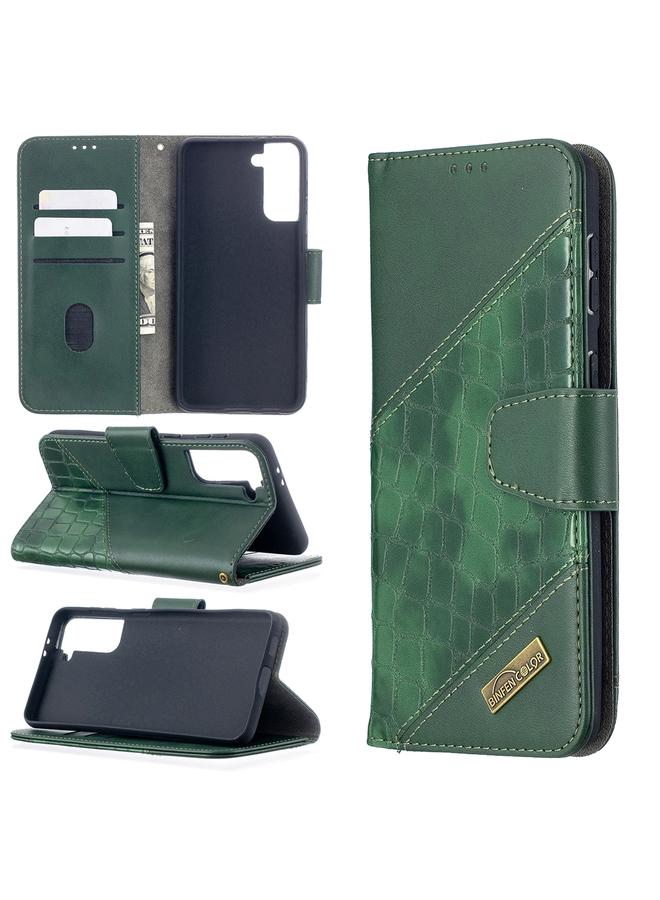 S-TOP Case For Samsung Galaxy S21+ 5G Matching Color Crocodile Texture Horizontal Flip PU Leather Case with Wallet & Holder & Card Slots - Image 1