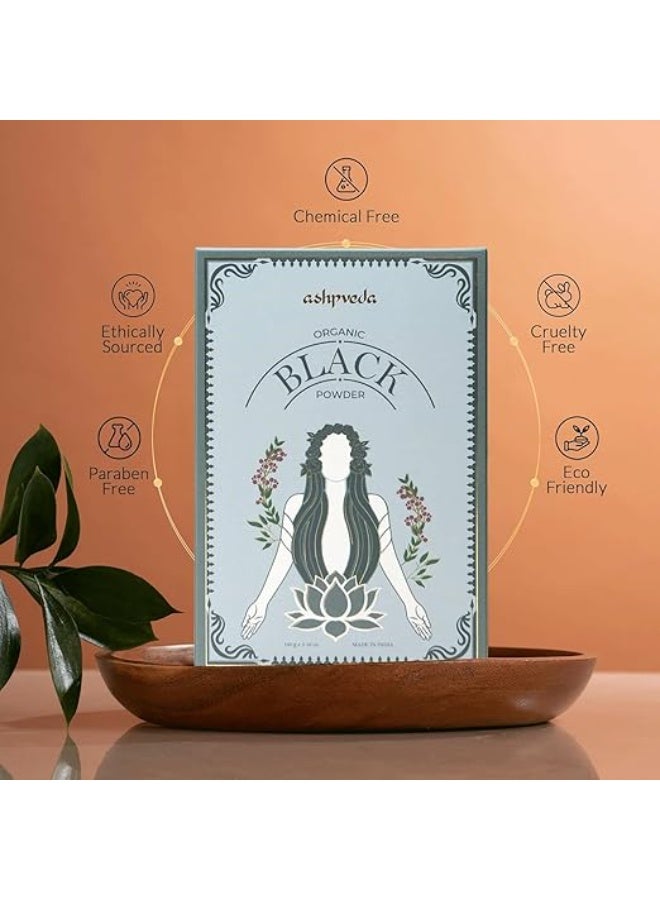 Ashpveda Organic Black Hair Colour powder (100g) Ammonia & PPD Free Long Lasting Hair Color for a Stronger Scalp, Silkier and Shining Hair | Chemical Free Hair Color for Women and Men (Black) - Image 4