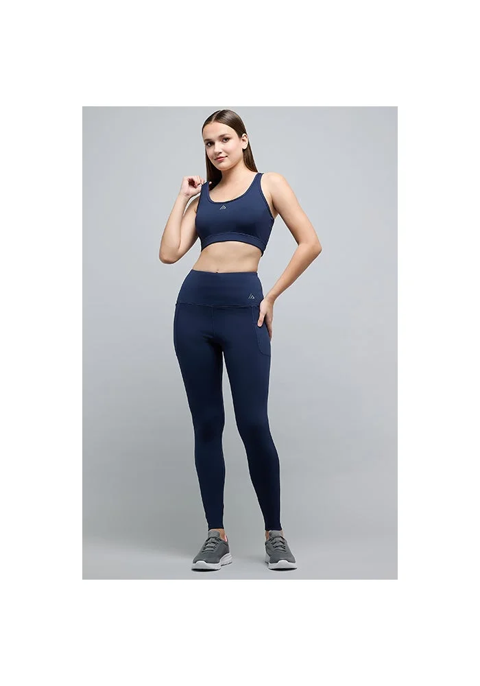 R&b  Solid Sports Bra with Scoop Neck for Women | Best Price UAE