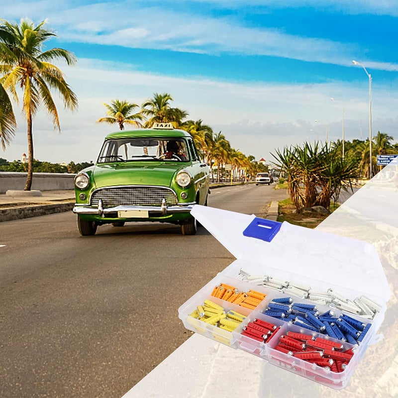 Dasyusuo 200Pcs European Automotive Fuse Old Car Fuses Continental Fuses Car Torpedo Fuses 5A 8A 10A 16A 25A for European Vintage Old Style Classic Cars - Image 5
