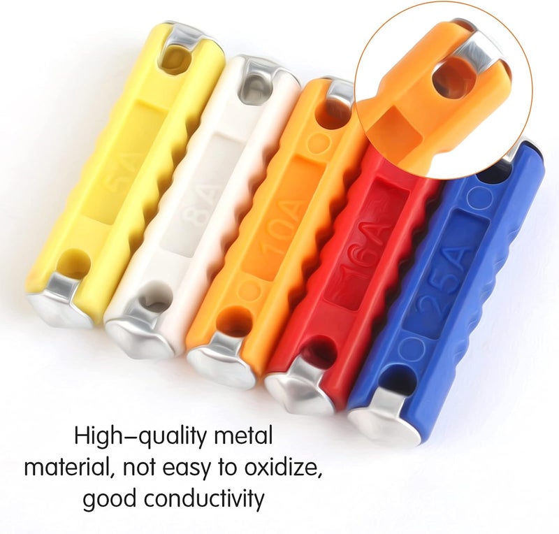 Dasyusuo 200Pcs European Automotive Fuse Old Car Fuses Continental Fuses Car Torpedo Fuses 5A 8A 10A 16A 25A for European Vintage Old Style Classic Cars - Image 3