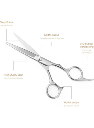 Professional Hair Cutting Scissor Silver 16centimeter1PCS - view 5