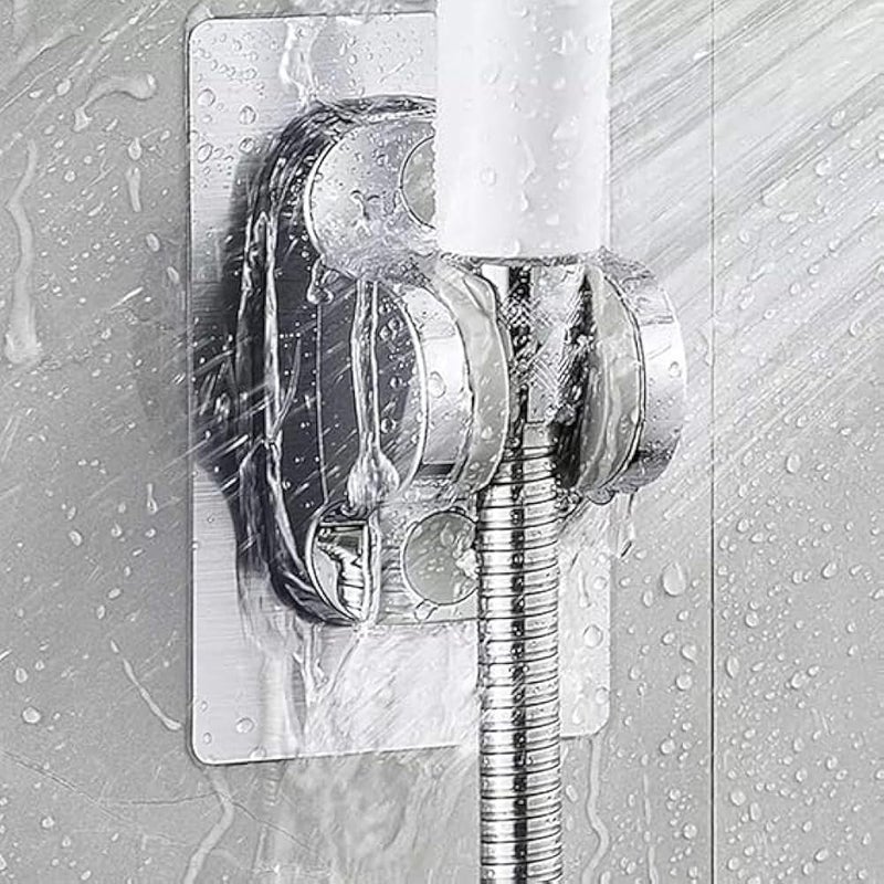Shower Head Holder Adjustable 90 Degree – Wall Mount Mop Broom Hook No Drill Strong Adhesive Waterproof Bathroom Organizer Rotating Stand for Kitchen Laundry - Image 3