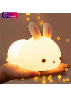 Gonice Night Light for Kids Bunny Cute Lamp,16 Colors Cute Night Light Kids Night Light,Rechargeable Baby Night Light Toddler Night Light for Bedroom,Kids Lamp Kawaii Room Decor Cute Gifts For Women  - Image 1