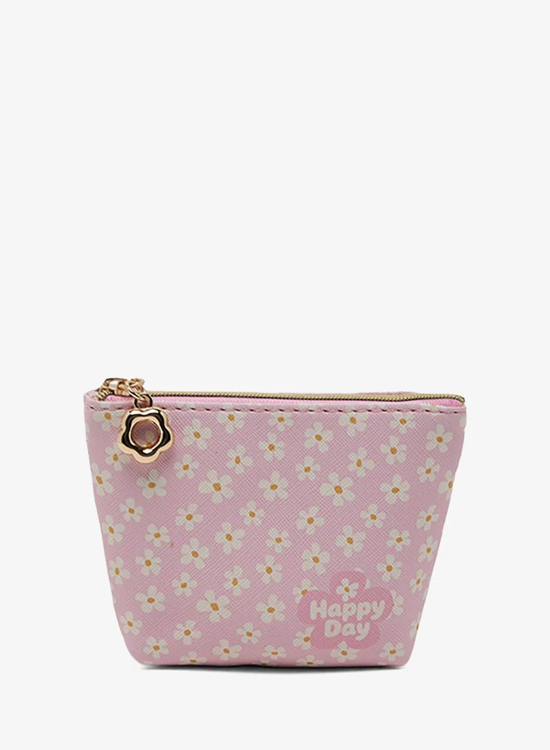 Floral Print Cosmetic Pouch