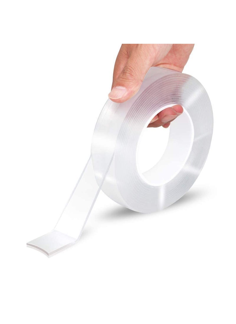 Generic - SUPER SHOP Tape Double Sided Tape Waterproof Heavy Duty - Multipurpose Removable Traceless Mounting Adhesive Tape for Walls，Washable Reusable Strong Sticky Strips Gel Grip Tape (3 Meter) - Image 1