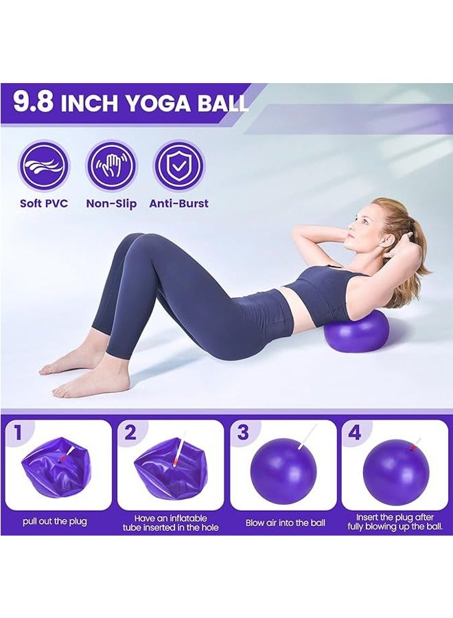 Fanski Pilates Ring Circle Set 13 Pcs Exercise Equipment Accessories for Women Workouts Pilates Ball Stretching Strap Magic Circle Yoga Ring Gym Back Bag Resistance Band Anti Slip Socks - Image 4