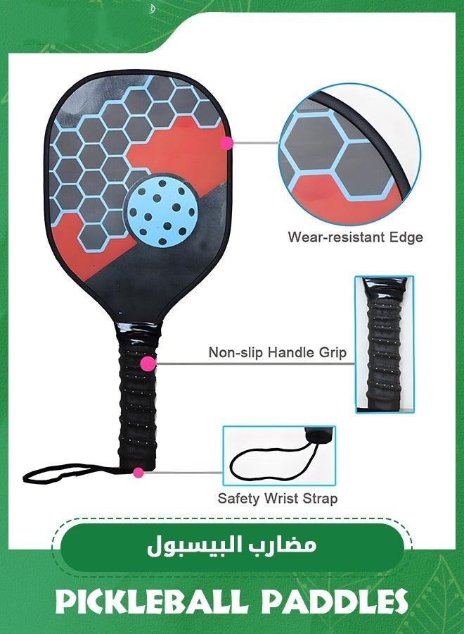 Arabest Pickleball Paddle,Pickleball Paddle/Paddles Set, Polypropylene Honeycomb Core, Anti-Slip Sweat-Absorbing Grip, 4 Pickleball, Portable Carry Bag, Pickle Ball for Beginners - Image 4