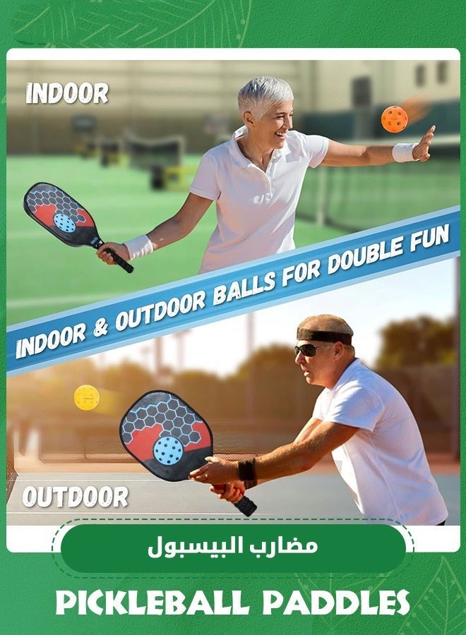 Arabest Pickleball Paddle,Pickleball Paddle/Paddles Set, Polypropylene Honeycomb Core, Anti-Slip Sweat-Absorbing Grip, 4 Pickleball, Portable Carry Bag, Pickle Ball for Beginners - Image 5