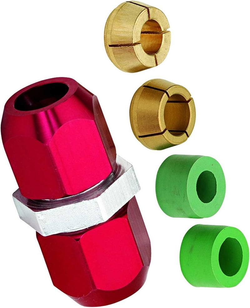 APDTY 100204 Universal A/C (Air Conditioning) Aluminum Line Splice With Compression Fittings; Fitting Ends Are 1/2 in. (0.5 in.) - Image 2