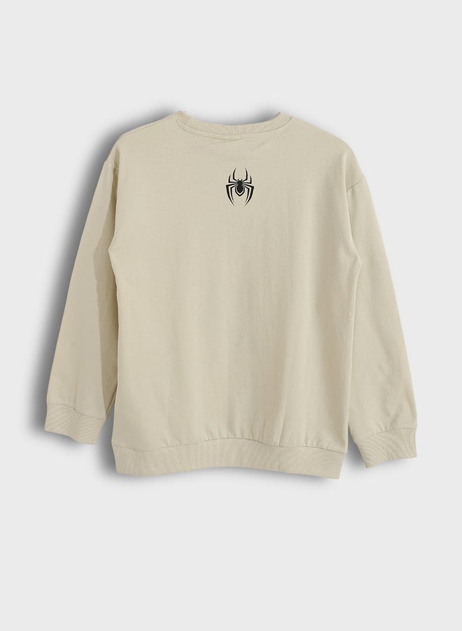 ال سي وايكيكي طاقم الرقبة العنكبوت الرجل المطبوعة طويلة الأكمام الأولاد من النوع الثقيل - Image 2