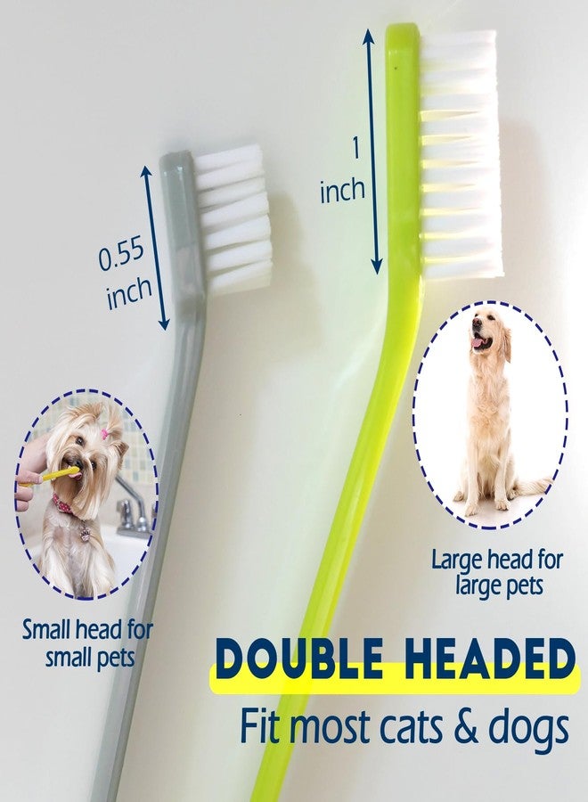 MoonyMars 200 Pcs Dog Toothbrush Cat Tooth Brushes Bulk, Double Sided Brushing Kit, Teeth Cleaning Kit Soft Bristles Long Handle, Pet Tooth Brush for Small to Large Dog, Cat, Puppy & Kitten, 10 Colors - Image 2