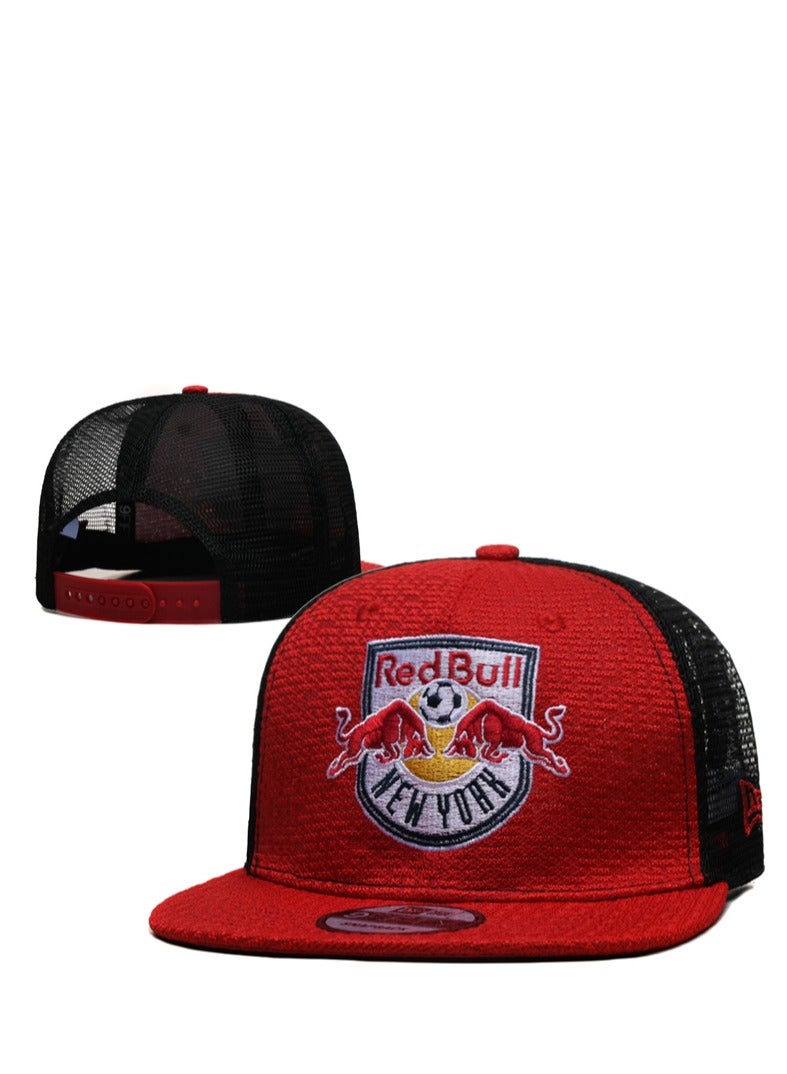 Red Bull قبعة مسطحة الحافة بشبكة شعار فريق ريد بول نيويورك