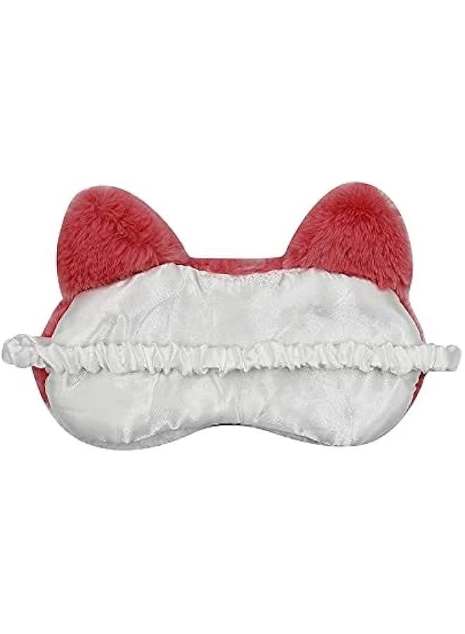 Funny Plush Sleeping Mask Eye Cover Blindfold Eye Shade Cover for Women Kids Girls Travel Sleep, Fox - Image 4