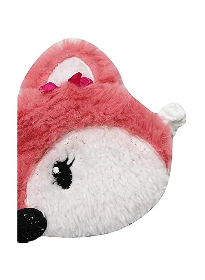 Funny Plush Sleeping Mask Eye Cover Blindfold Eye Shade Cover for Women Kids Girls Travel Sleep, Fox - Image 5