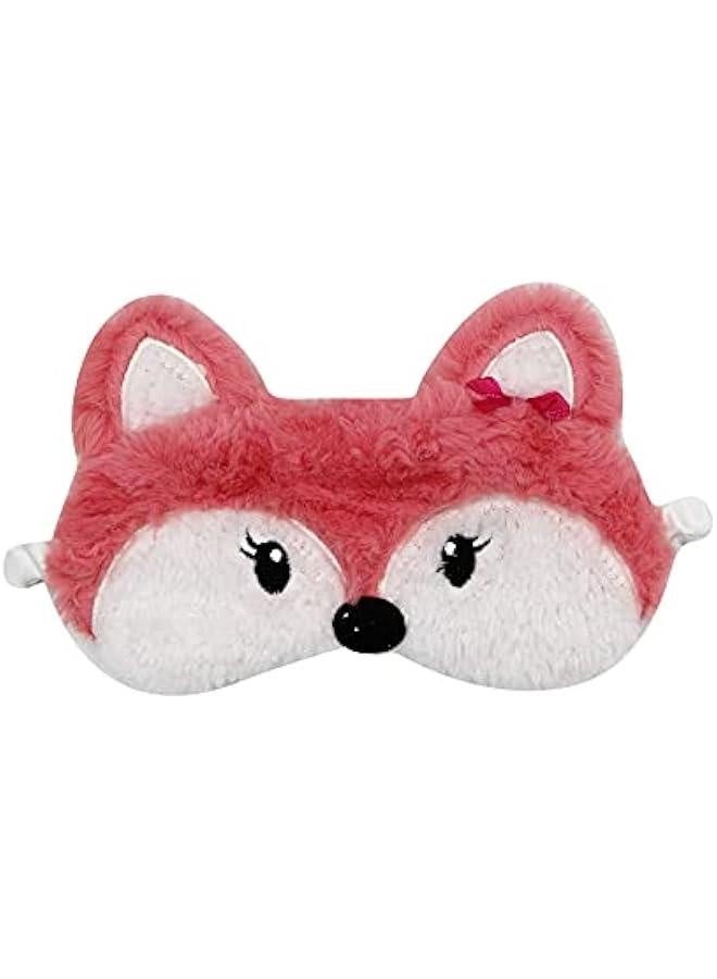 Funny Plush Sleeping Mask Eye Cover Blindfold Eye Shade Cover for Women Kids Girls Travel Sleep, Fox - Image 1