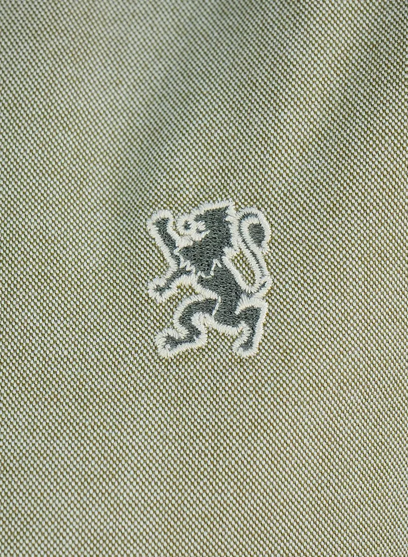 GIORDANO  Women's Cotton Oxford Slim fit Shirt with Lion Embroidery for Women | Best Price UAE