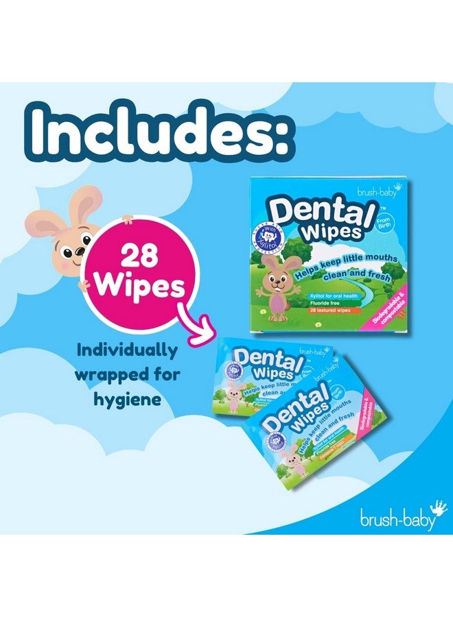 brush-baby Brush Baby Teething Relief Dental Wipes for Ages 0-Toddler - Naturally Eliminate Teething Pain, Prevent Tooth Decay and Sour Milk Breath - 28 Finger Wipes  - Image 2