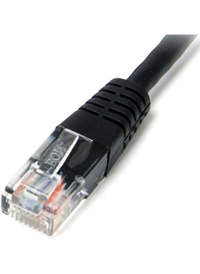 StarTech Cat5E Ethernet Cable 1 Ft Black Patch Cable Molded Cat5E Cable Short Network Cable Ethernet Cord Cat 5E Cable 1Ft M45Patch1Bk  - Image 2