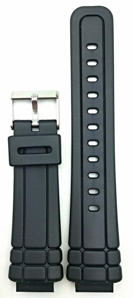 NewLife 16mm Black Rubber Watchband - Comfortable and Durable PVC Material Replacement Watchstrap for Men and Women - Image 3