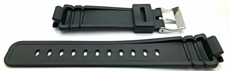 NewLife 16mm Black Rubber Watchband - Comfortable and Durable PVC Material Replacement Watchstrap for Men and Women - Image 2