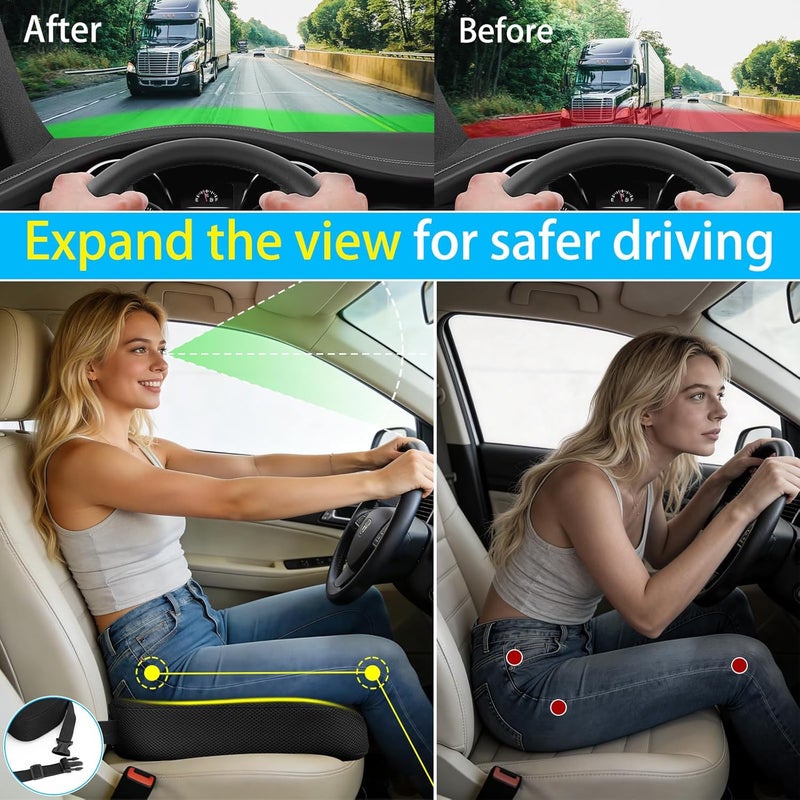 Yotako Memory Foam Coccyx Car Seat Cushion with Elastic Straps and Washable Cover - Image 3