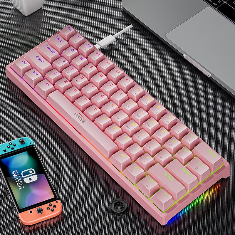 Crack K620 Mechanical Keyboard Full Key Plug Type-C Key Line Separation Red Axis Green Axis Computer Office Game - Image 1