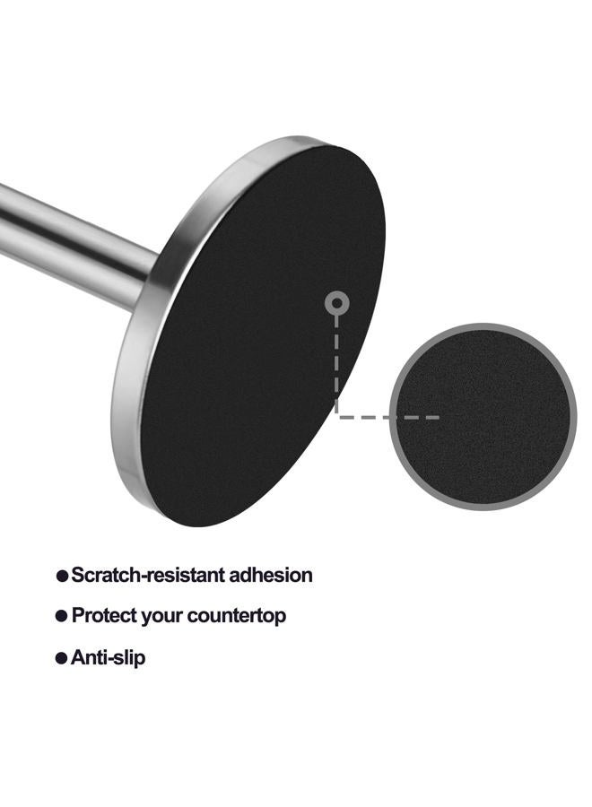 DAWNER Stainless Steel Paper Towel Holder Stand with Base Vertical Design, Easy One- Handed Operation - This Sturdy Weighted Paper Towel Holder Countertop and Holds Paper Towel Rolls, Brushed Nickel - Image 3