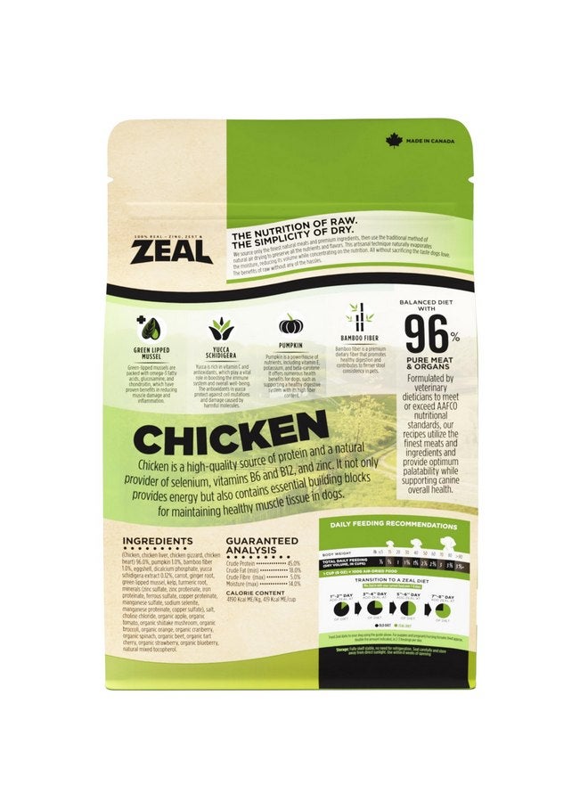 ZEAL Canada Air-Dried Chicken Recipe for Dogs - High Protein, Natural Superfoods, Nutrient Rich, No Fillers, Grain Free, Complete & Balanced (Chicken, 1 lb) - Image 2