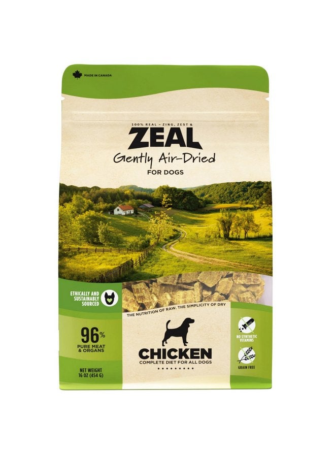 ZEAL Canada Air-Dried Chicken Recipe for Dogs - High Protein, Natural Superfoods, Nutrient Rich, No Fillers, Grain Free, Complete & Balanced (Chicken, 1 lb) - Image 1