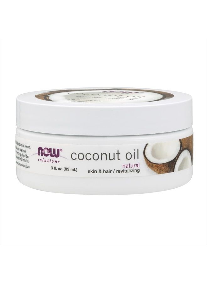 now Solutions, Coconut Oil, Naturally Revitalizing For Skin and Hair, Conditioning Moisturizer, Convenient Travel Size, 3-Ounce  - Image 1