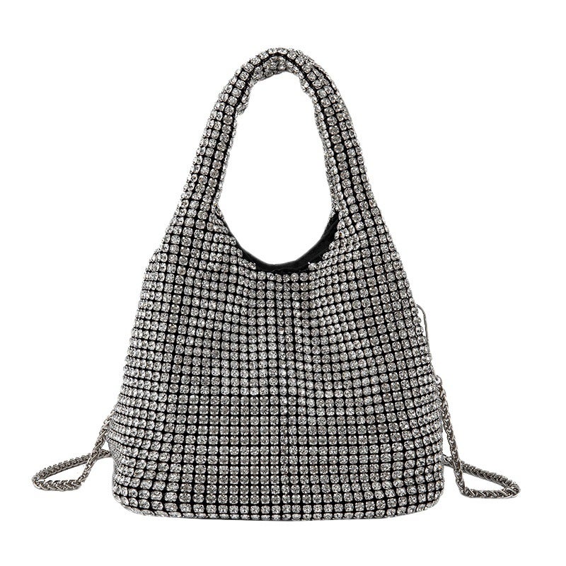 Evening Bag Women'S Bag Fashion Chain Diamond Full Diamond Satchel Shoulder Crossbody Bucket Bag - Image 5