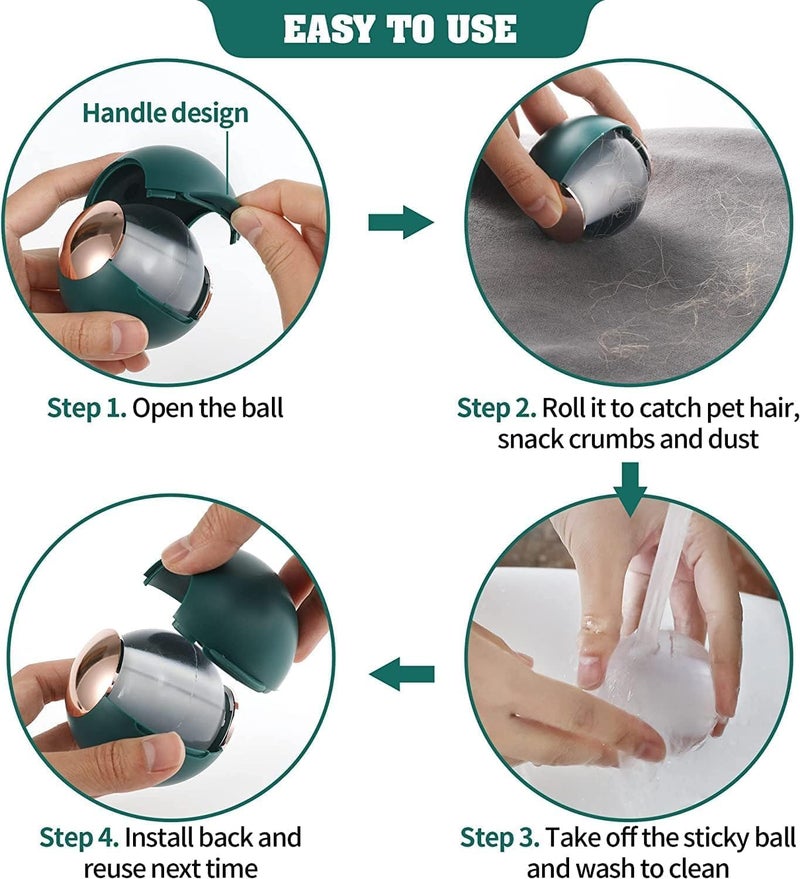 RAMPKD Reusable Lint Roller Ball, Mini Travel Size Lint Roller for Clothes, On The Go Lint Roller Ball, Small Portable Lint Ball Remover for Clothes and Pet Hair, Extra Sticky & Washable Gel - Image 5