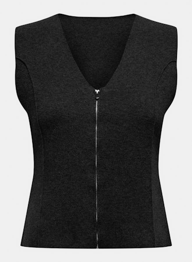 ONLY ONLY Womens Trinitylife Knit Zip Waistcoat  - Image 1
