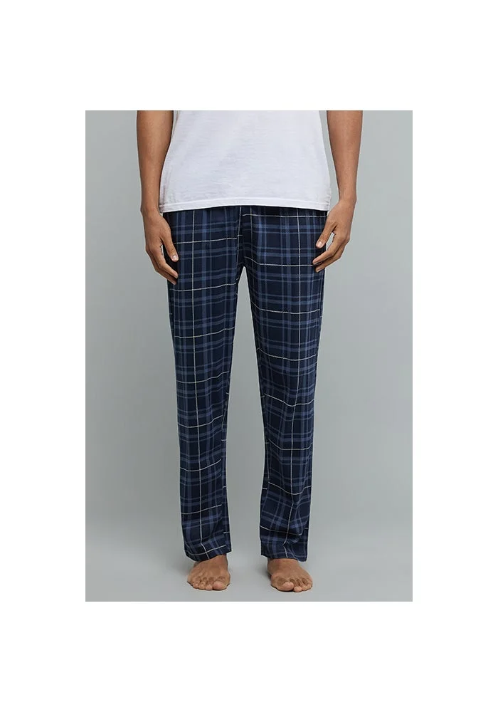 Plaid Lounge Pants with Drawstring Waist