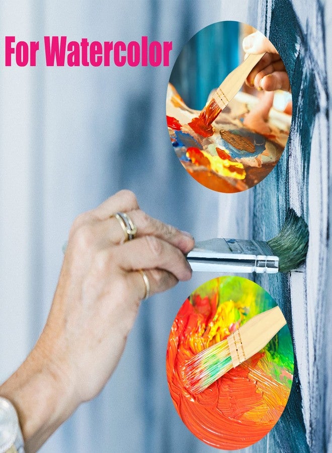 LAPOHI 4 Pcs Flat Hake Brushes, Hake Paint Brush for Watercolor, Sheep Hair Brushes for Painting, Pottery, Baking, Large Area Flat Brush Set in Three Size - Image 5