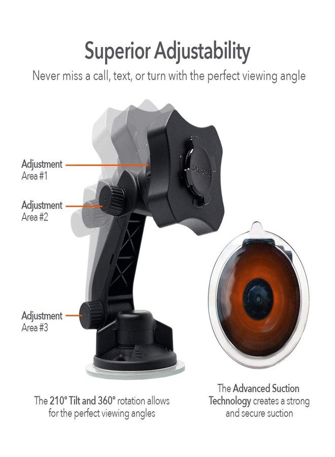 Rokform - Adjustable Windshield Phone Mount Secured by Strong Suction Cup Base, 210 Degrees of Tilt and 360 Degree of Rotation Phone Holder Compatible with ALL Rokform Twist Lock Cases - Image 3