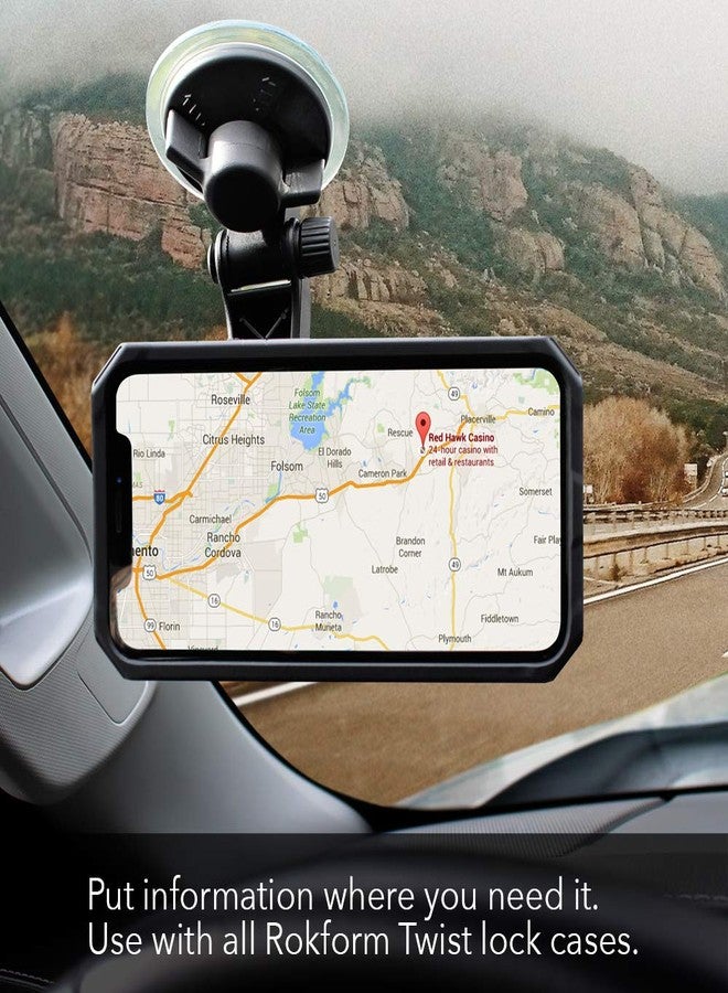Rokform - Adjustable Windshield Phone Mount Secured by Strong Suction Cup Base, 210 Degrees of Tilt and 360 Degree of Rotation Phone Holder Compatible with ALL Rokform Twist Lock Cases - Image 5