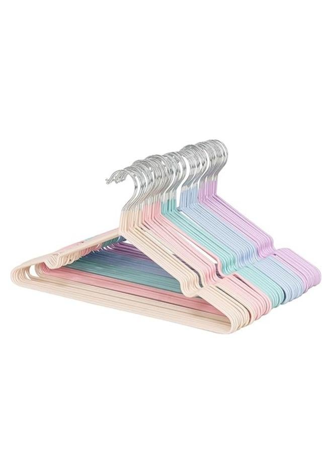 طقم شماعه معدن مطلى سيليكون عدد 10 قطع - الوان - Image 1