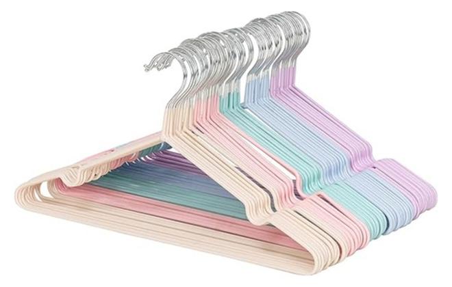 10pcs Clothes Hanger 40*20cm Home Non-slip Metal Drying Rack - multi color - Image 1