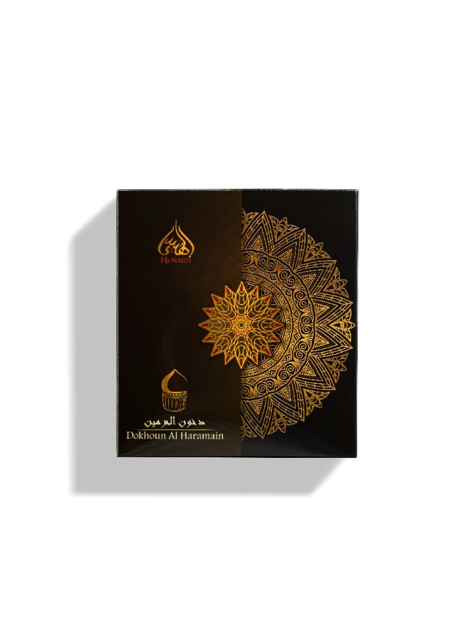 Al Hunaidi Perfumes دخون الحرمين بخور عربي من عطور هنيدي 100 جرام - بخور عربي أصلي - رائحة خالية من الدخان تدوم طويلاً مستوحاة من الأراضي المقدسة - Image 2