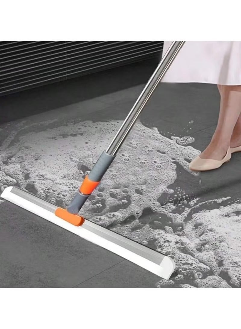 Floor Squeegee, Silicone Mop for Bathroom, 1 Piece, Silicone Broom, Cleaning Tool for Removing Water, Dust, and Pet Hair Multicolour - Image 1