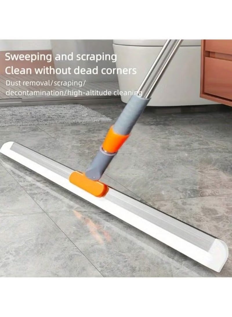 Floor Squeegee, Silicone Mop for Bathroom, 1 Piece, Silicone Broom, Cleaning Tool for Removing Water, Dust, and Pet Hair Multicolour - Image 2