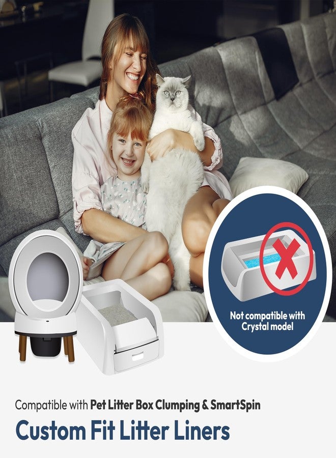 أكياس فضلات القطط من AMOGOGOPET، عبوة من 50 كيسًا، متوافقة مع صناديق فضلات القطط PetSafe Clumping و SmartSpin و KYKY S6 الأوتوماتيكية، أكياس فضلات ذات سعة كبيرة، متينة، أكياس سميكة برباط مانعة للتسرب، 23 بوصة × 12 بوصة - Image 2