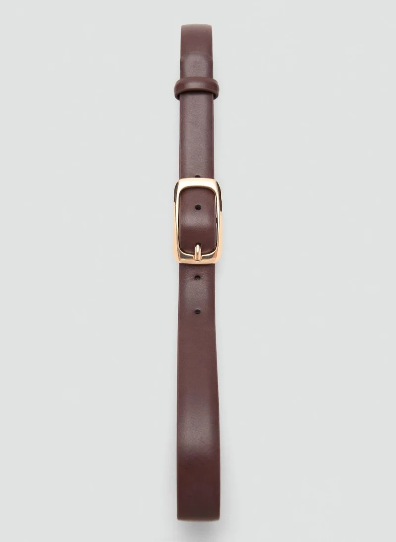 MANGO Rectangular Buckle Belt
