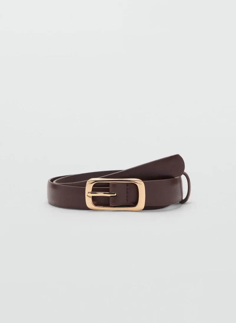 MANGO Rectangular Buckle Belt