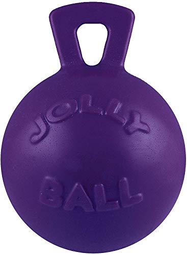 Jolly Pets 2 Pack of TugnToss 45 inch Heavy Duty Chew Ball with Handle Purple - Image 1