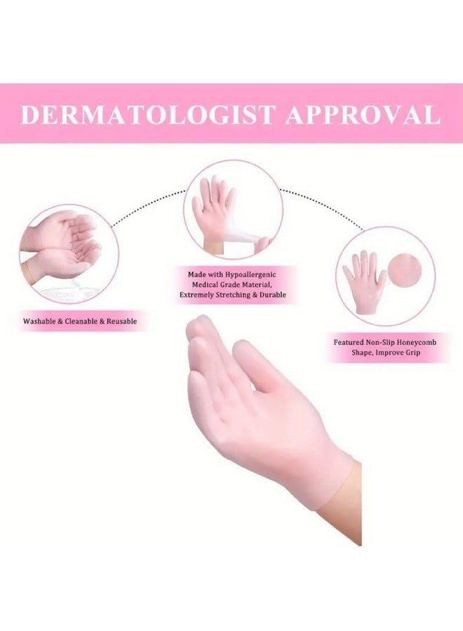 KACHKIT Moisturizing Socks & Gloves Set, Silicone Moisturizer Socks Gel Gloves Long Spa Socks Soft Aloe Gel Socks Foot Gel Socks,(Pack-of-1 ;Multicolor). - Image 2